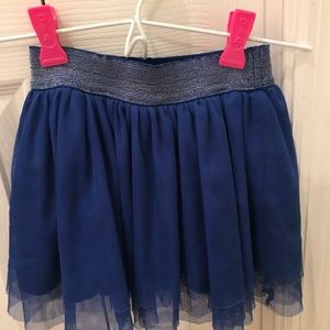 Blue tulle skirt